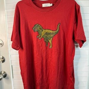 Coach Vibrant Red Crew Neck Tee